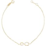 Bracelet femme or jaune - motif infini pavé de zirconiums - latelier dazur - 18cm - oxyde de zirconium ... Bracelet femme or jaune - motif infini pavé de zirconiums - latelier dazur - 18cm - oxyde de zirconium ...