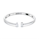 Bracelet femme - swarovski - manchette attract - m�tal - cristal - couleur gris
