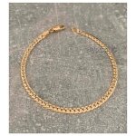 Bracelet fin - bijouxia maille anglaise - plaqu� or 750 - 18 cm - 320 mm