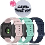Bracelet compatible pour garmin venu sq / vivoactive3 / forerunner245bande de montre rechange en siliconecyan ...