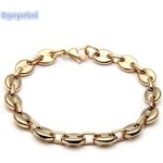 Bracelet homme - maille grain de caf - acier inoxydable - accessoires de mode - dor