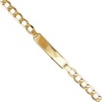 Bracelet homme or jaune véritable - maille gourmette - plaque à graver - latelier dazur Bracelet homme or jaune véritable - maille gourmette - plaque à graver - latelier dazur