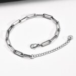 Bracelet - hueihwoh - ajustable 18 - 23cm - acier inoxydable - argent� - cadeau id�al