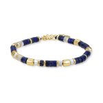 Bracelet - ihun - argent 925 - plaqué or jaune 18 carats - lapis - lazuli - taille unique Bracelet - ihun - argent 925 - plaqué or jaune 18 carats - lapis - lazuli - taille unique