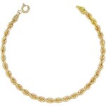 Bracelet - latelier dazur - maille corde - or jaune v�ritable - 18cm - 0. 40cm - 2. 20gr