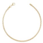 Bracelet - latelier dazur - maille palmier - or 9 carats - 18cm - dor�