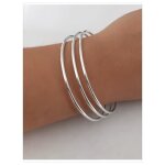 Bracelets lot triple joncs argent massif 925 / 000 diamètre 62cm ou 66cm - bijouxia - femme - qualité ... Bracelets lot triple joncs argent massif 925 / 000 diamètre 62cm ou 66cm - bijouxia - femme - qualité ...