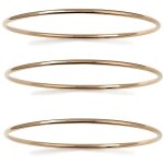 Bracelets lot triple joncs plaqu� or 18 carats 750 / 1000 - bijouxia - diam�tre 62mm - qualit� bijouterie ...