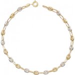 Bracelet femme grain de caf� jaune et blanc - or bicolore - latelier dazur