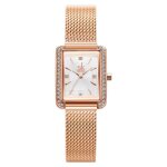 Bracelet montre femme luxe marque rectangulaire strass diamants �tanche imperm�able quartz bracelet acier ...