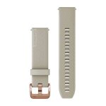 Bracelet de montre - garmin - 20 mm - beige sable / cuivre - compatible garmin
