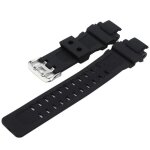 Bracelet de montre en pu pour casio g - shock ga - 1000 - zerone - noir - water resistant - sport