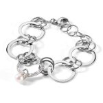 Bracelet - morellato - eclipse srr04 - acier inoxydable - perle de culture - oxyde de zirconium