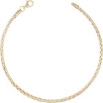 Bracelet or 18 carats 750 / 00 maille palmier jaune - femme