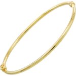 Bracelet or 18 carats 750 / 000 jaune - jonc femme