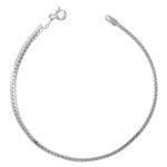 Bracelet or blanc vritable - maille anglaise - femme