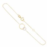 Bracelet or jaune et diamants - motif anneaux - femme