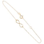 Bracelet - latelier dazur - infini - or jaune 375 / 000 - longueur 18cm - motif 1. 45cm x 0. 5cm