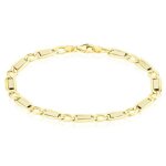 Bracelet or jaune maille alterne 1 + 1 - latelier dazur - homme - 21cm - 4. 5mm - 3. 00gr