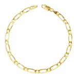 Bracelet - latelier dazur - or jaune maille figaro alternée 1 + 1 - homme - 21cm - 2. 50gr Bracelet - latelier dazur - or jaune maille figaro alternée 1 + 1 - homme - 21cm - 2. 50gr