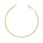 Bracelet homme - latelier dazur - or jaune - maille marine alterne - 21cm