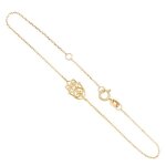 Bracelet femme - latelier dazur - main de fatma - or jaune 375 / 000 - longueur 18cm
