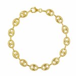 Bracelet - latelier dazur - or jaune 375 / 000 - maille grain de caf� - mixte - longueur 21 cm