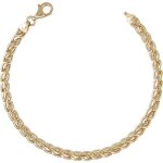 Bracelet or jaune vritable - maille palmier - femme