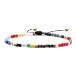 Bracelet de perles de pierre dagate boh�me 3mm femmes bijoux de mode europ�ens et am�ricains faits � ...