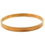 Bracelet plaqué or femme jonc motif ciselé largeur 6mm diamètre 62mm - rc005426 Bracelet plaqué or femme jonc motif ciselé largeur 6mm diamètre 62mm - rc005426