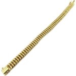 Bracelet plaqu or maille amricaine - 18 cm 8 mm [p2336]