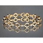 Bracelet plaqu� or yves camani avec 12 pierres swarovski. 5003 lg