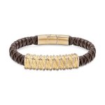 Bracelet - police - pejgb2112301 - marron et dor - mtal - homme