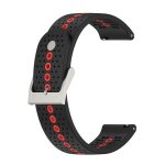 Bracelet en silicone de 20 mm avec trou de couleur pour samsung galaxy watch 5 pro(noir orange))
