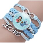 Bracelet stitch lilo bleu bijoux fantaisie mode enfant femme reglable love accessoire fille kawaii mignon ...