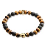Bracelet - thomas sabo - rebel at heart - tte de mort - marron - argent - homme
