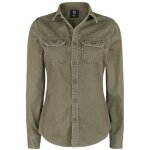 Brandit chemise manches longues femme femme chemise manches longues olive