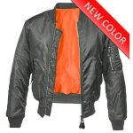 Veste ma1 - brandit - anthracite - nylon hydrofuge - doublure matelass�e - 5 poches