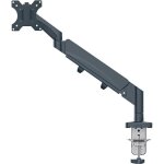 Bras pour �cran pc - leitz - ergo - support jusqu� 32 pouces - hauteur r�glable - gris fonc�