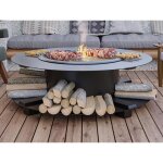 Brasero plancha grill avec range - b�ches - l120 x l120 x h40 cm - barcena