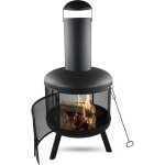Brasero pompei maxxgarden 60x130 cm - chemine dextrieur au bois - noir