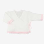 Brassire - trois kilos sept - taille unique 0 / 1 mois - rose - blanc - col v