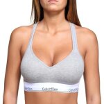 Brassire - calvin klein - gris - coton stretch - col v - manches courtes