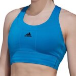 Brassire femme adidas run - bleu - coupe ajuste - logo adidas - technologie aeroready