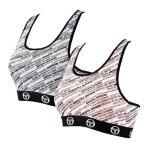 Brassire femme - sergio tacchini - lot de 2 - noir - sans couture - multisport