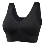 Brassi�re de sport femmes - yoga - grande taille - sans armatures - noir xh388