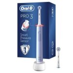 Brosse  dents lectrique - braun - oral - b pro 3 3000 - 2 modes - 2 brossettes - couleur bleue