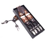 Bretelles homme larges 6 clips forme de y r�glable �lastique 3. 5 x 125 cm - style 25