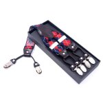 Bretelles homme larges 6 clips forme de y r�glable �lastique 3. 5 x 125 cm - style 37