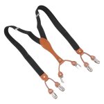 Bretelles pour hommes - salalis - double couche rglable lastique - noir